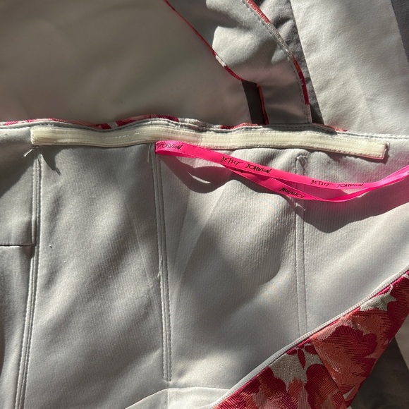 Betsy Johnson Pink Silver Floral Jacquard A-Line Wedding Guest Dress Size 2 - Picture 13 of 13